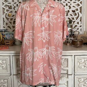 Salt/Earth Mens Hawaiian button down shirt